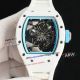 swiss replica Richard Mille RM055 Bubba Watson white ceramic case rubber strap watch (1)_th.jpg